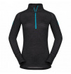 Ciepła koszulka termoaktywna Zajo Nora Merino W Zip Top LS black