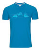 Koszulka męska Zajo Bormio T-shirt blue jewel nature