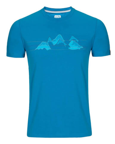 Koszulka męska Zajo Bormio T-shirt blue jewel nature