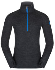 Bluza termoaktywna męska Bergen Merino Zip Top LS Zajo Black