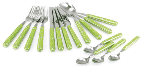 Zestaw sztućców GSI outdoors PIONEER CUTLERY – zielone