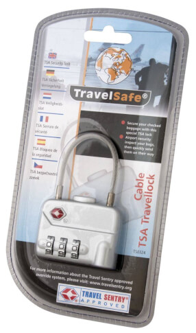 Kłódka z linką na bagaż TravelSafe Travellock Cable TSA