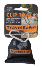 Ręcznik szybkoschnący 40x40 Microfiber Mini Towel TravelSafe pomarańczowy