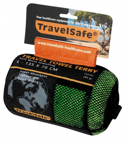 Ręcznik szybkoschnący 70x135 Microfiber Terry Towel L TravelSafe zielony
