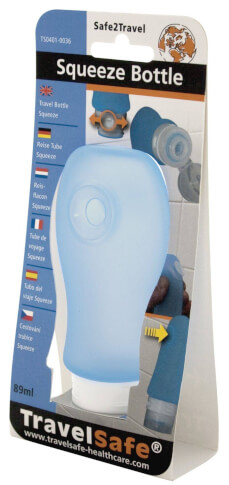 Turystyczny pojemnik na płyny Squeeze Bottle 90 ml Blue TravelSafe 