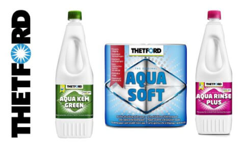 Zestaw płynów Aqua Kem Green 1.5L + Aqua Rinse Plus 1.5L + Papier toaletowy Aqua Soft 4 Thetford
