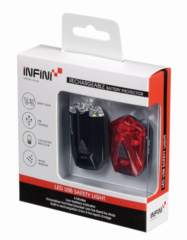 Infini Lava Set 260W+260R zestaw lampek czarny USB