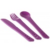 Sztućce turystyczne Ellipse Camping Cutlery Set fioletowe Lifeventure