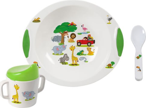 Zestaw naczyń dla dzieci Kid Set Jungle Baby 6M+ Brunner