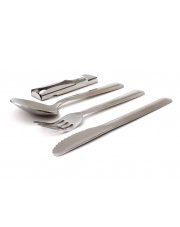 Stalowy zestaw sztućców turystycznych Premium Tools Rockland