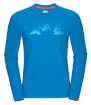 Koszulka męska Zajo Bormio T-shirt LS Blue Jewel Mountains