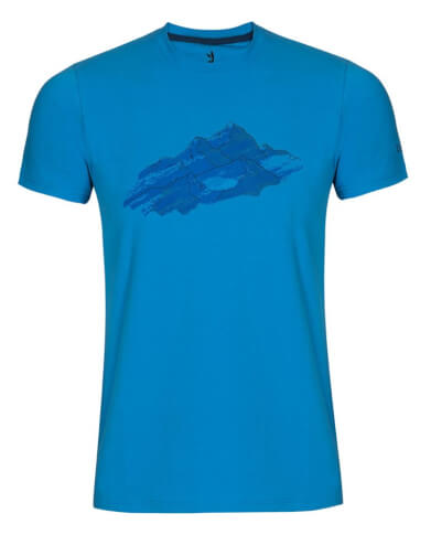 Koszulka męska Zajo Bormio T-shirt SS Ibiza Blue Nature