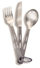 Sztućce turystyczne z tytanu Optimus Titanium 3Pc Cutlery Set