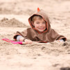 Ultralekkie plażowe poncho UPF 50+ dla dzieci 1-3 LittleLife Dinozaur