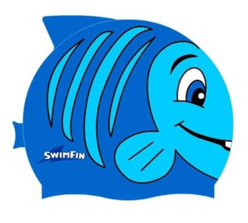 Silikonowy czepek dla dzieci SwimFin niebieski
