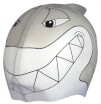 Silikonowy czepek dla dzieci rekin SwimFin szary
