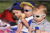 Okulary przeciwsłoneczne dla dzieci Banz Dooky Blue Stars