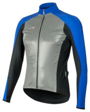 Ciepła bluza kolarska SuperRoubaix z wiatroodpornym przodem Gamex Vezuvio niebieska