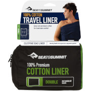 Prześcieradło do śpiwora Premium Cotton Rectangular Standard zielone Sea to Summit