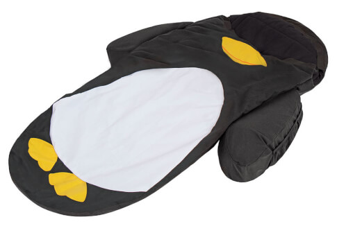 Łóżeczko turystyczne ze śpiworem czarny pingwinek LittleLife