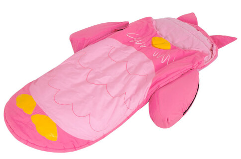Łóżeczko turystyczne ze śpiworem różowa sowa LittleLife