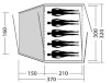 Namiot turystyczny dla 5 osób Techno 500 Easy Camp