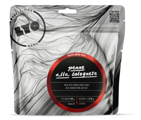 Liofilizowany makaron Penne bolognese LYO Food 370g Mała porcja