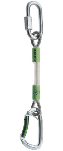 Ekspres wspinaczkowy CAMP Gym Safe Cable Express 18 cm ze stalowym łącznikiem