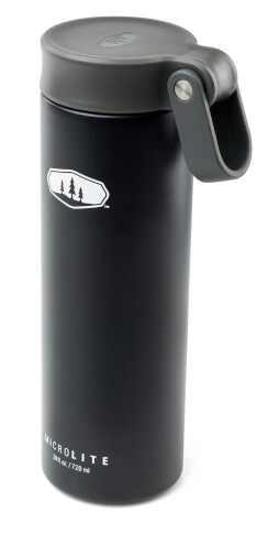 Zakręcany termos podróżny Glacier Stainless Microlite Twist 720 ml czarny GSI Outdoors