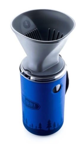 Turystyczny kubek termiczny z filtrem do parzenia kawy 30 FL. OZ. Java Drip 850 ml GSI Outdoors niebieski