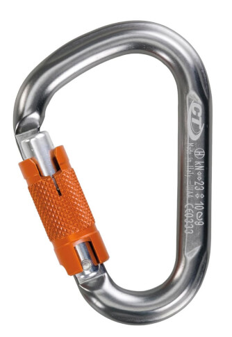 Karabinek z zamkiem Twist Lock Snappy WG Climbing Technology szary