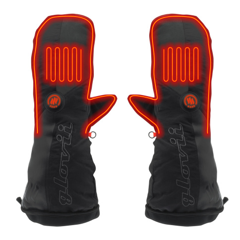 Ogrzewane rękawice z jednym palcem czarne Glovii GZ1