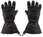 Ogrzewane rękawice motocyklowe ze skóry naturalnej czarne Glovii GS1