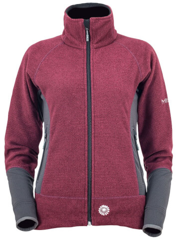 Damska bluza polarowa Yaram Lady Milo burgundy grey