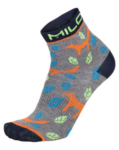 Skarpety trekkingowe Levan Milo grey/abyss blue/orange