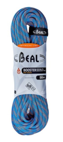 Lina dynamiczna Booster 9,7 mm x 50 m Dry Cover Blue Beal