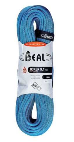 Lina dynamiczna Joker Unicore 9,1 mm x 80 m Dry Cover Blue Beal