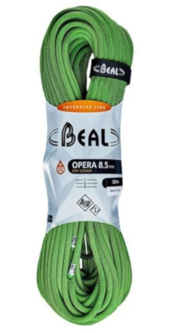 Lina dynamiczna Opera Unicore 8,5 mm x 50 m Dry Cover Green Beal