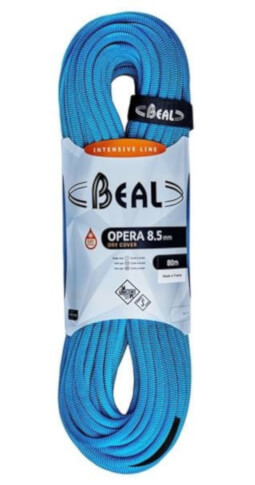 Lina dynamiczna Opera Unicore 8,5 mm x 80 m Dry Cover Blue Beal