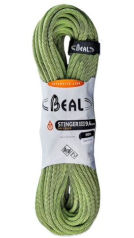 Lina dynamiczna Stinger Unicore 9,4 mm x 60 m Dry Cover Anis Beal