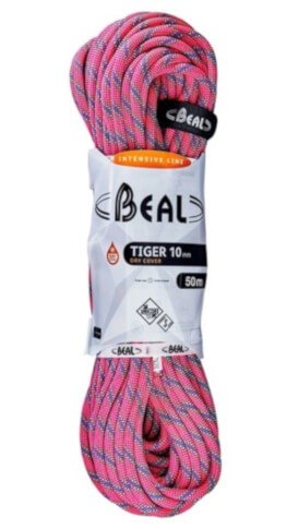 Lina dynamiczna Tiger Unicore 10 mm x 50 m Dry Cover Fuchsia Beal