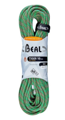 Lina dynamiczna Tiger Unicore 10 mm x 50 m Dry Cover Green Beal