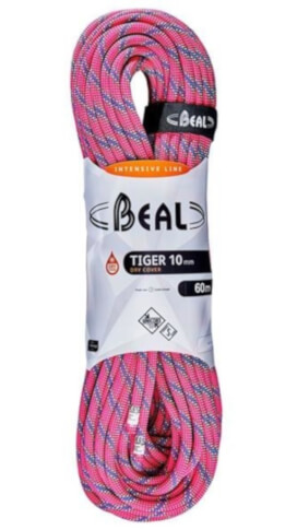 Lina dynamiczna Tiger Unicore 10 mm x 60 m Dry Cover Fuchsia Beal