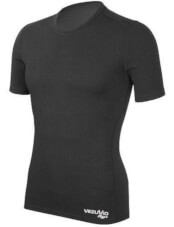 Koszulka męska z krótkim rękawem medium Q-Skin czarna Vezuvio