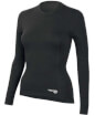 Koszulka damska z długim rękawem medium Q-Skin czarna Vezuvio