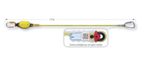 Lonża przemysłowa Dynapro Air Lifeline 1,7 m  Beal