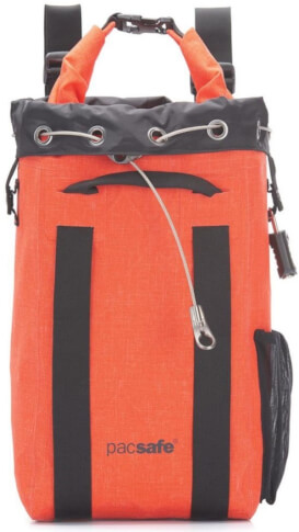 Plecak sejf podróżny wodoodporny Pacsafe Dry 15l pomarańczowy