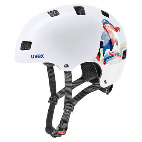 Dziecięcy kask rowerowy Uvex Kid 3 Biały White Skate