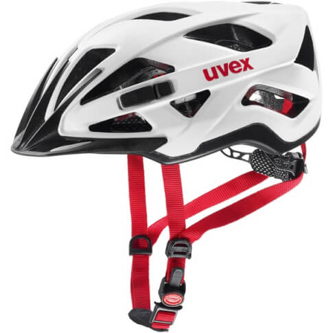 Zaawansowany kask rowerowy Active CC White Black Red Mat Uvex