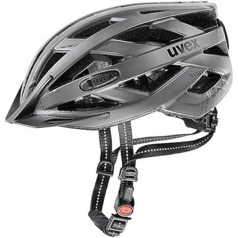 Kask rowerowy w zestawie z lampką LED City I-vo Dark Silver Mat Uvex